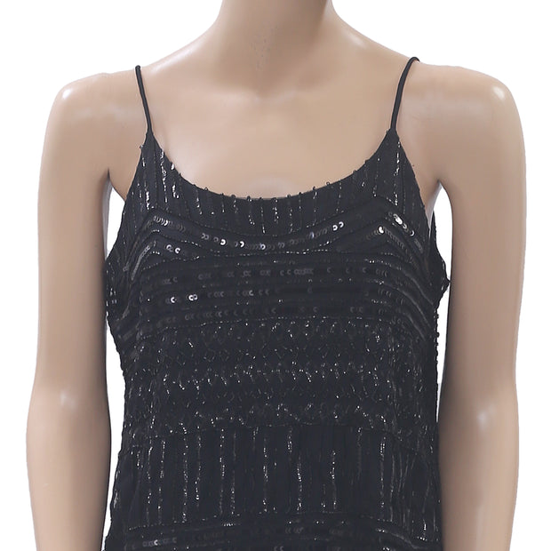 Asos Bead & Sequin Embellished Camisole Blouse Top S-P