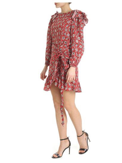 Etoile Isabel Marant Telicia Floral-Printed Linen Mini Dress M