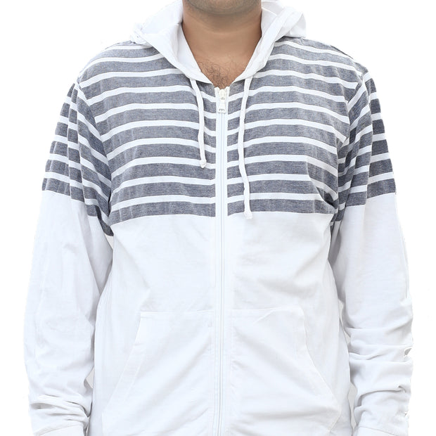Burkman Bros Men's Striped Printed Jacket Hoodie M