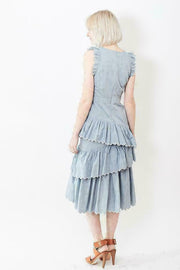 Ulla Johnson ROSALIND Tiered Midi Dress XS 0