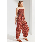 Urban Outfitters Uo Strapless Smocked Jumpsuit Dress