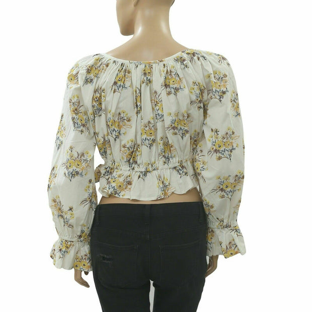 HappyXNature Kate Hudson Floral Printed Pop Cropped Top