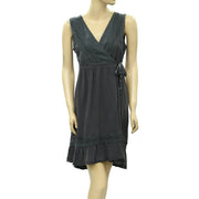 Odd Molly Anthropologie Eyelet Embroidered Mini Wrap Dress XS