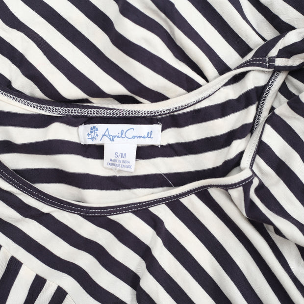 April Cornell Striped Printed Maxi Dress S