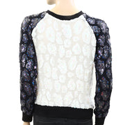 Juicy Couture Sequin Embellished Pullover Top XS