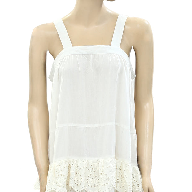 APIECE APART Ivory Eyelet Embroidered Maxi Dress S