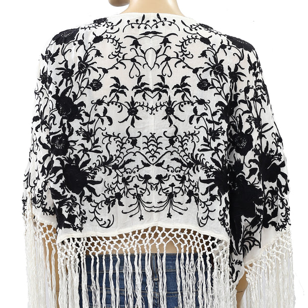 Denim & Supply Ralph Lauren Floral Embroidered Coverup Top XS/S