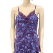 Mais Il Est Ou Le Soleil Printed Cami Blouse Top M-38