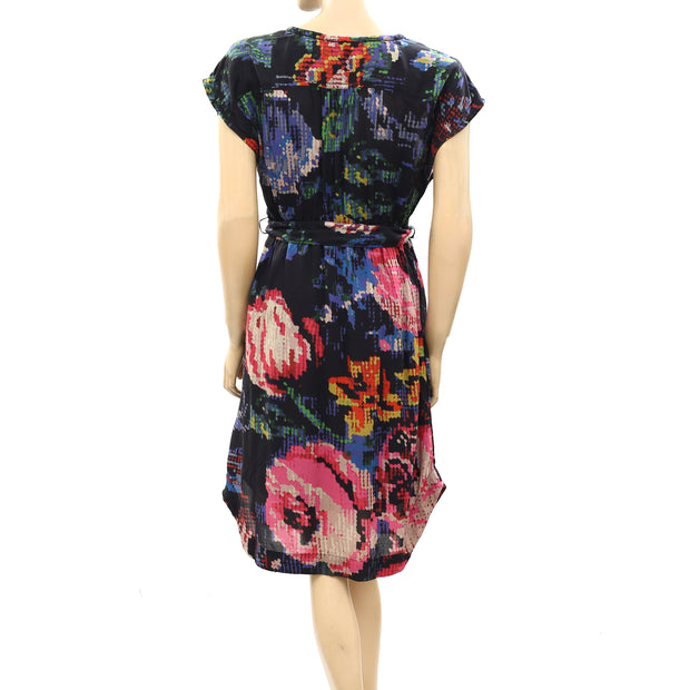 Anthropologie Astrid Needlepoint Printed Mini Dress S