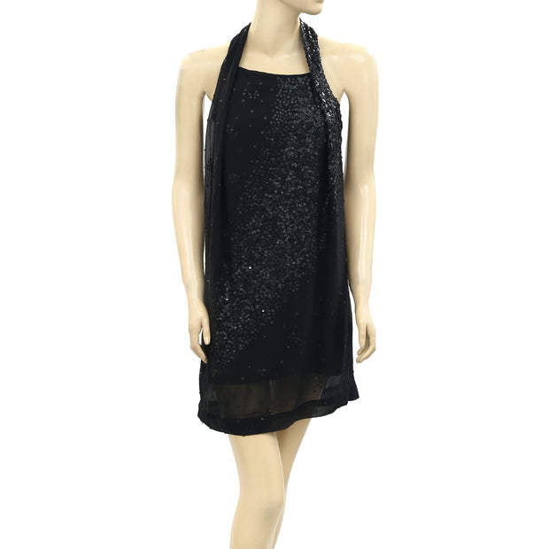 Alysi Sequin Embellished Mini Tunic Dress XS