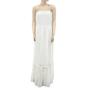 Ulla Johnson Eyelet Embroidered Ruffle Maxi Dress