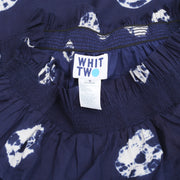 White Two Tie & Dye Printed Mini Dress S