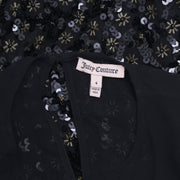 Juicy Couture Beaded Sequin Embellished Black Tunic Dress S 4