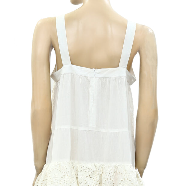 APIECE APART Ivory Eyelet Embroidered Maxi Dress S
