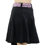 Sprit Solid Black Mini Skirt L