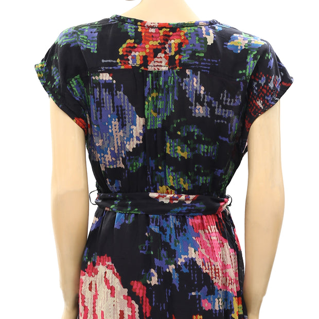 Anthropologie Astrid Needlepoint Printed Mini Dress S