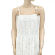 Ulla Johnson Eyelet Embroidered Ruffle Maxi Dress