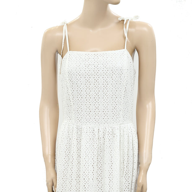 Ulla Johnson Eyelet Embroidered Ruffle Maxi Dress