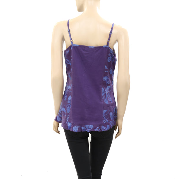 Mais Il Est Ou Le Soleil Printed Cami Blouse Top M-38
