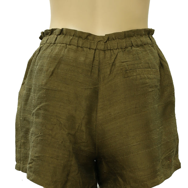 RHODE Resort Natty Silk Canvas Shorts S