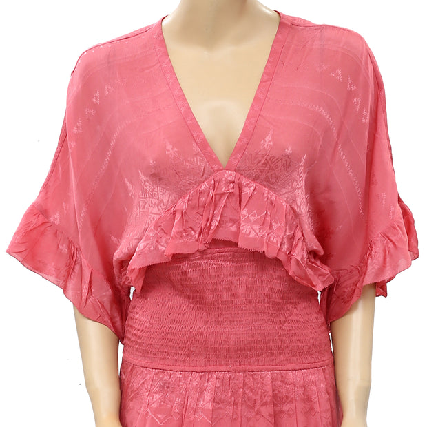 IRO Stacy Smocked Mini Dress M 38