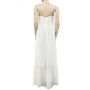 Ulla Johnson Eyelet Embroidered Ruffle Maxi Dress