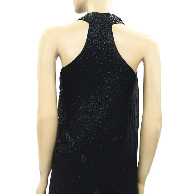 Alysi Sequin Embellished Mini Tunic Dress XS