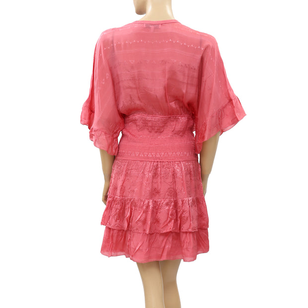 IRO Stacy Smocked Mini Dress M 38