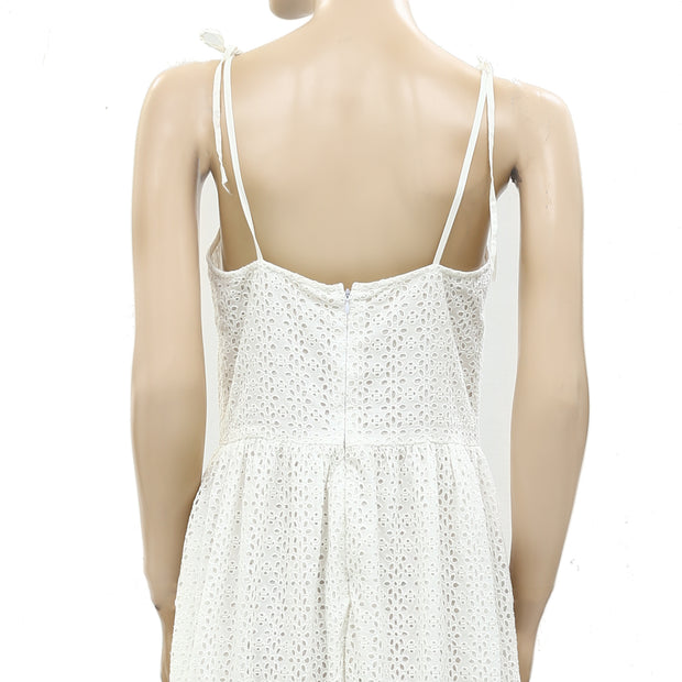 Ulla Johnson Eyelet Embroidered Ruffle Maxi Dress