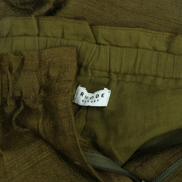 RHODE Resort Natty Silk Canvas Shorts S