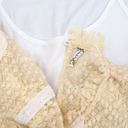 Intimately Free People Goldie Ruffle Lace Bodysuit Top XS