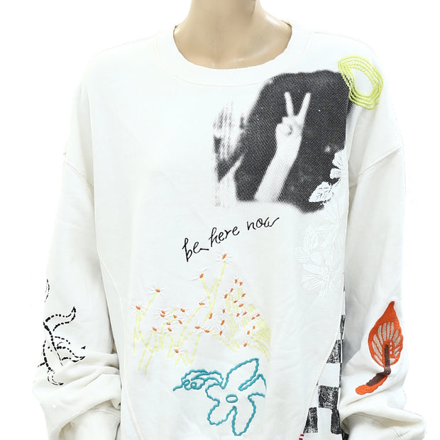 BDG Urban Outfitters Dennis Embroidered Crew Neck Sweatshirt Top