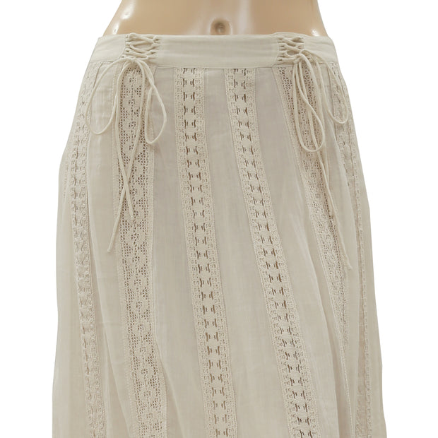 Chelsea & Violet Lace Beige Maxi Skirt