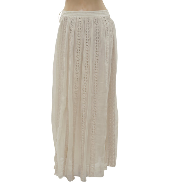 Chelsea & Violet Lace Beige Maxi Skirt