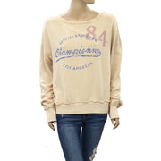 Maeve Anthropologie Championne Graphic Sweatshirt Pullover Top M