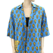 Rhode Resort Carl Printed Cotton-Voile Blouse Shirt Top XS