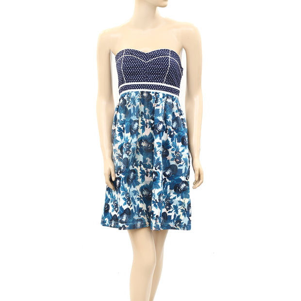 Kimchi Blue Urban Outfitters Mixed Printed Tube Mini Dress XS