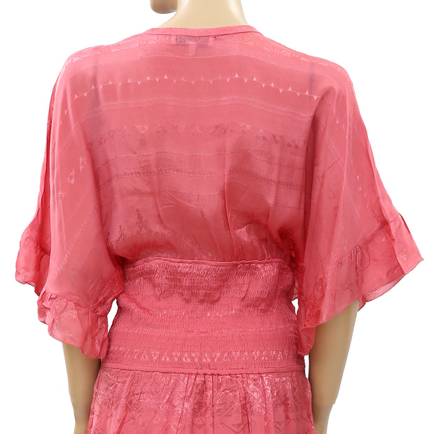 IRO Stacy Smocked Mini Dress M 38