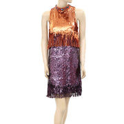 Pinko Womens Sequin Embellished Mini Dress S