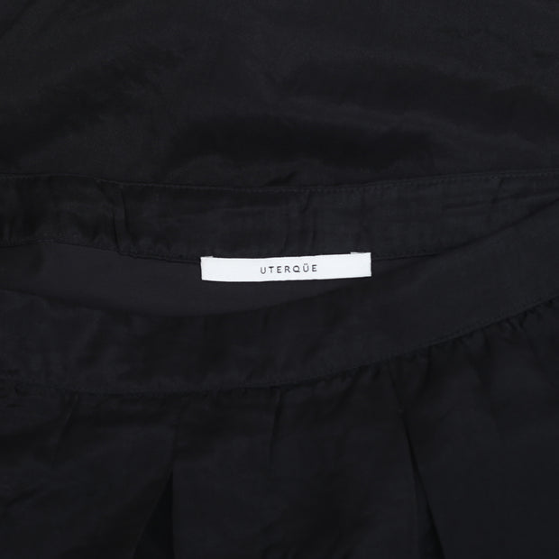 Uterque Organza Embellished Black Midi Skirt XS