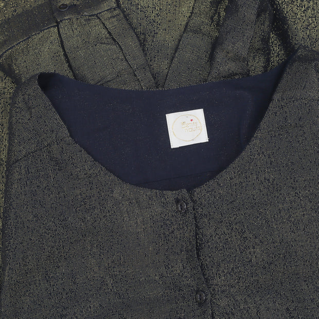 Des Petits Hauts 闪光金属色衬衫上衣 S