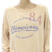 Maeve Anthropologie Championne Graphic Sweatshirt Pullover Top M