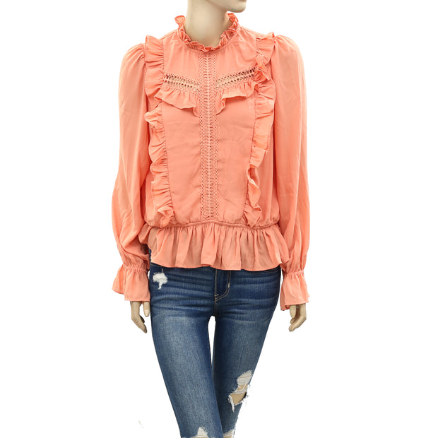 HappyXNature Kate Hudson Lark Floral Embroidery Blouse Top M
