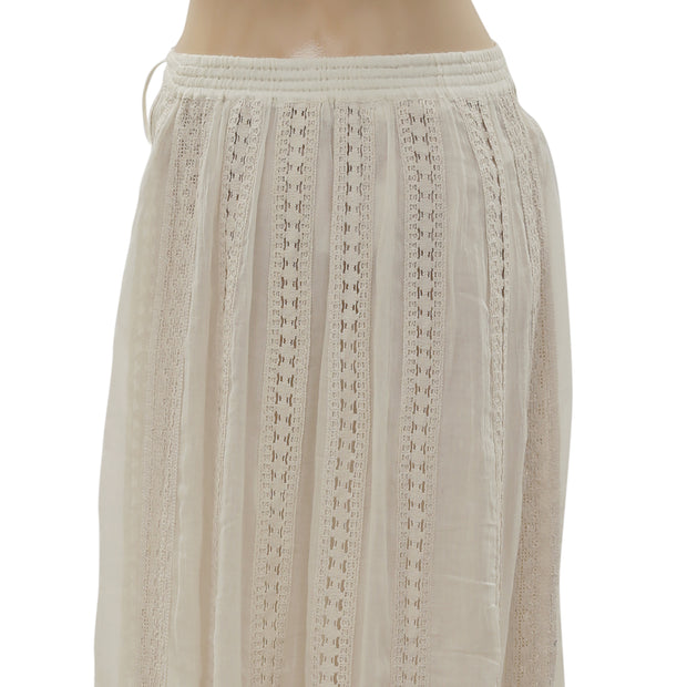 Chelsea & Violet Lace Beige Maxi Skirt