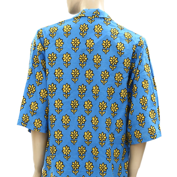 Rhode Resort Carl Printed Cotton-Voile Blouse Shirt Top XS