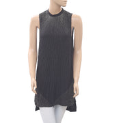 Free People One In A Million Tunic Top Embellished Black