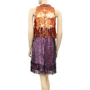 Pinko Womens Sequin Embellished Mini Dress S
