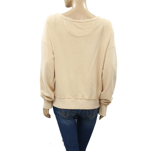 Maeve Anthropologie Championne Graphic Sweatshirt Pullover Top M