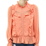 HappyXNature Kate Hudson Lark Floral Embroidery Blouse Top M