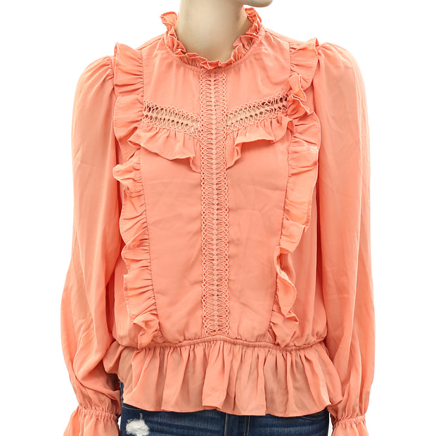 HappyXNature Kate Hudson Lark Floral Embroidery Blouse Top M